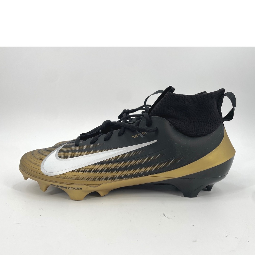 Nike Zoom Air Vapor Pro 1 Men 14 Black Gold Synthetic Football Cleats FB3298 003